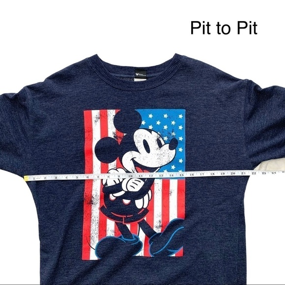 Disney Mickey Mouse American Flag Sweatshirt Size Medium - Picture 12 of 16